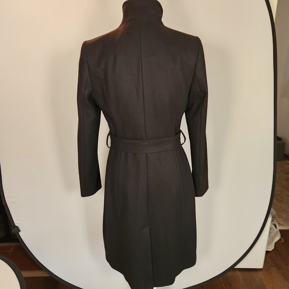 Ted Baker Black Celebrating 50 Years Belted Wool Trench Coat Size 1 XS - Picture 5 of 14